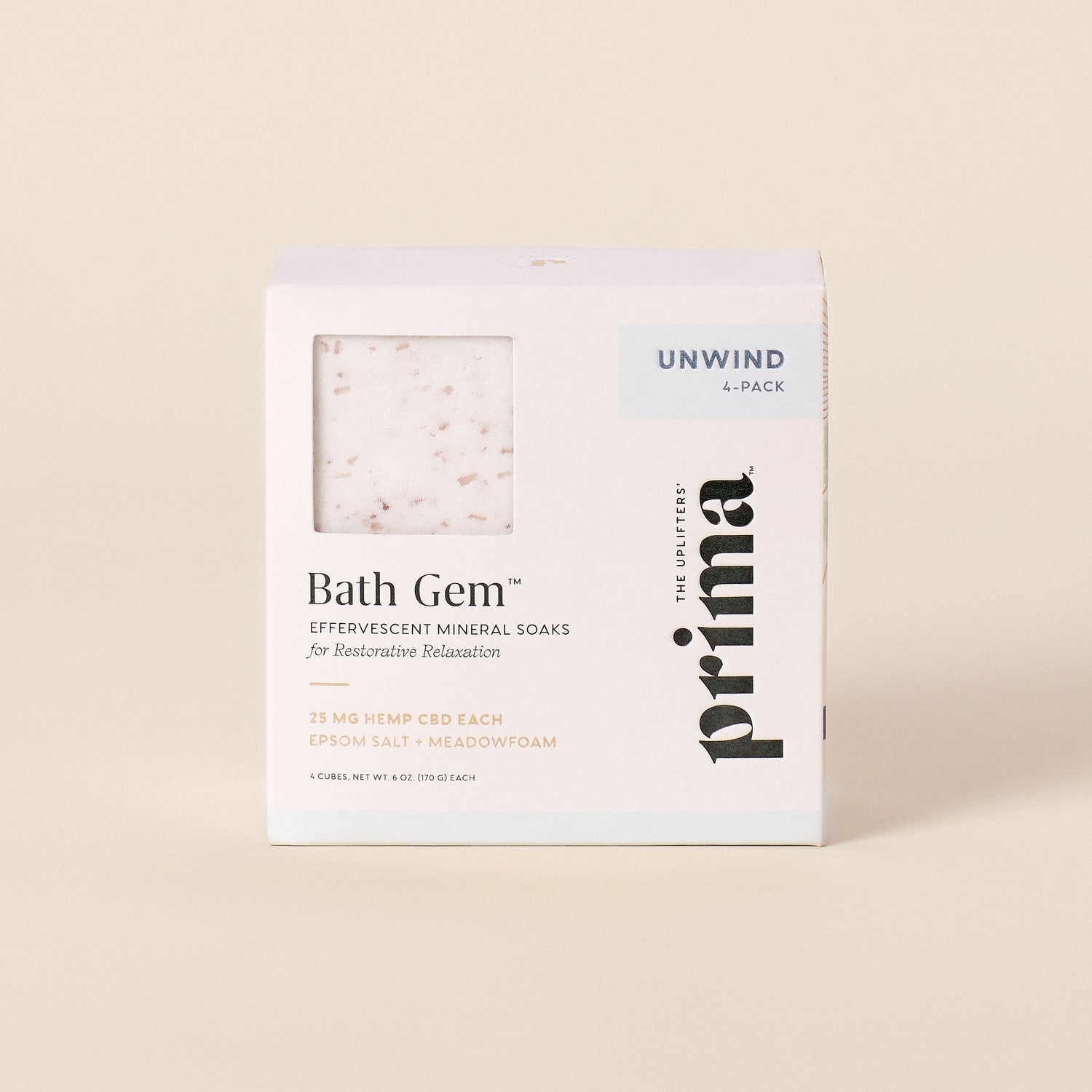 unwind bath gem 4-pack | bath bomb | Prima
