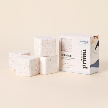 unwind bath gem 4-pack | bath bomb | Prima