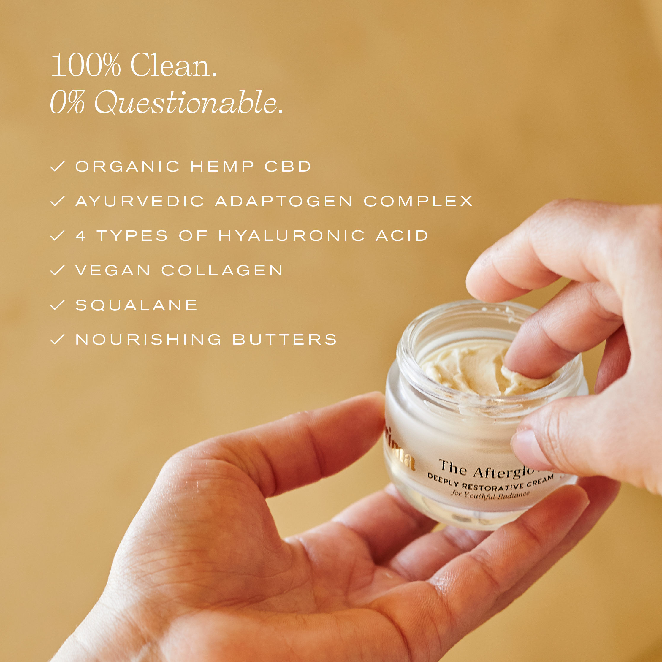 The (Perfectly Imperfect) Afterglow® | Clinically Proven Face Cream with Hyaluronic Acid &amp; Vegan Collagen