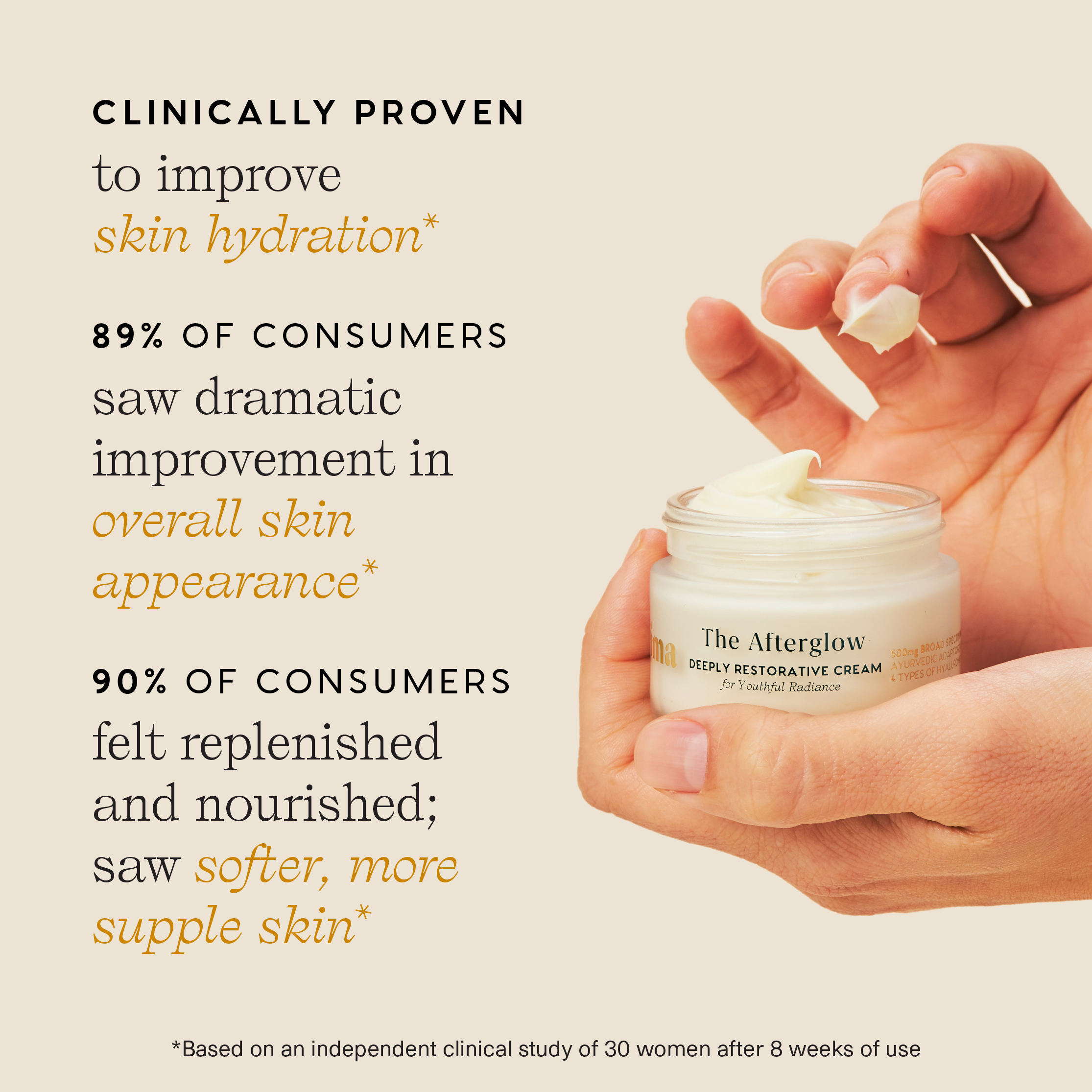 The Afterglow® | Clinically Proven Face Cream with Hyaluronic Acid &amp; Vegan Collagen